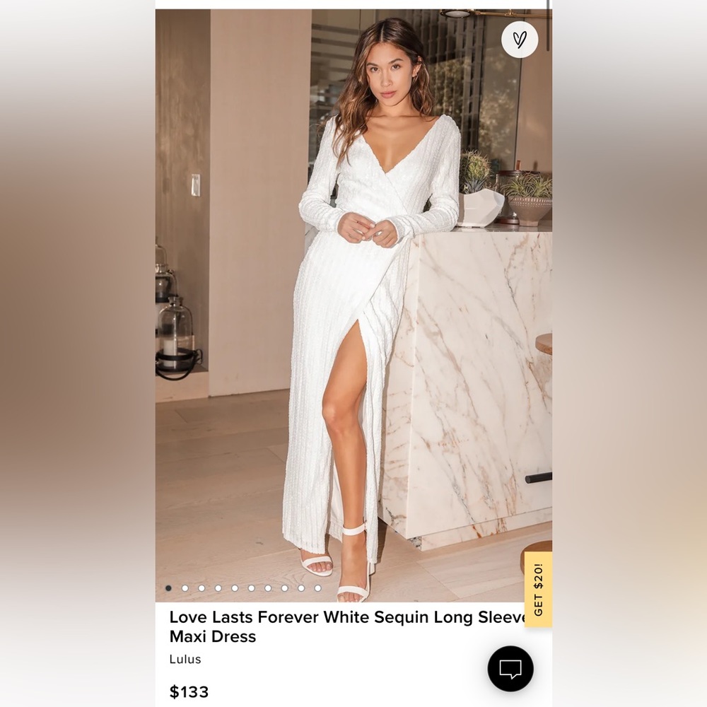 Lulus love last forever white sequin maxi dress